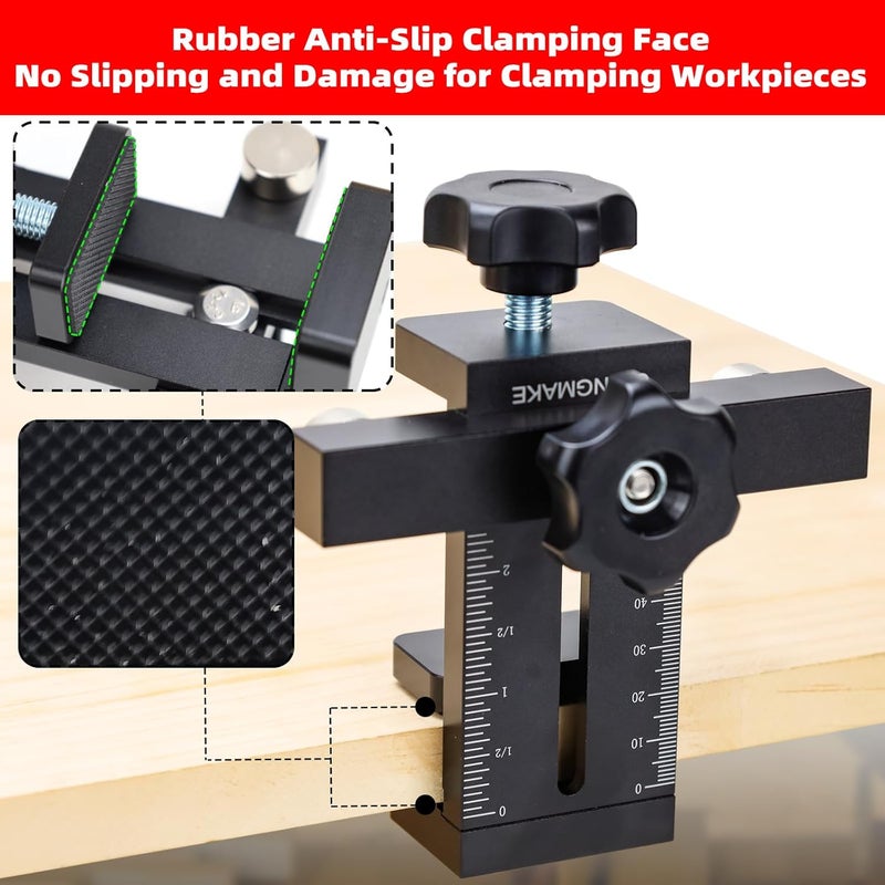 goingmake Cabinet Door Mounting Jig with Quick Edge Positioner,Adjustable Cabinet Door Installation Positioner,Cabinet Door Positioning Tool Jig for Installing Frameless or Face Frame Cabinet Doors - Image 5